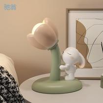 Creative Tulip Rabbit Night Light Ornaments Bedside Lamps Birthday Gifts for Girlfriends Moving into a New Home