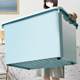Storage box Large capacity Extra large clothes storage household clothes sorting box Plastic moving thickened storage pulley