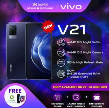 [New] vivo V21 | 8GB + 128GB