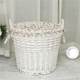 Woven basket dirty clothes basket basket bamboo frame retro basket rattan storage basket storage basket small bamboo basket white