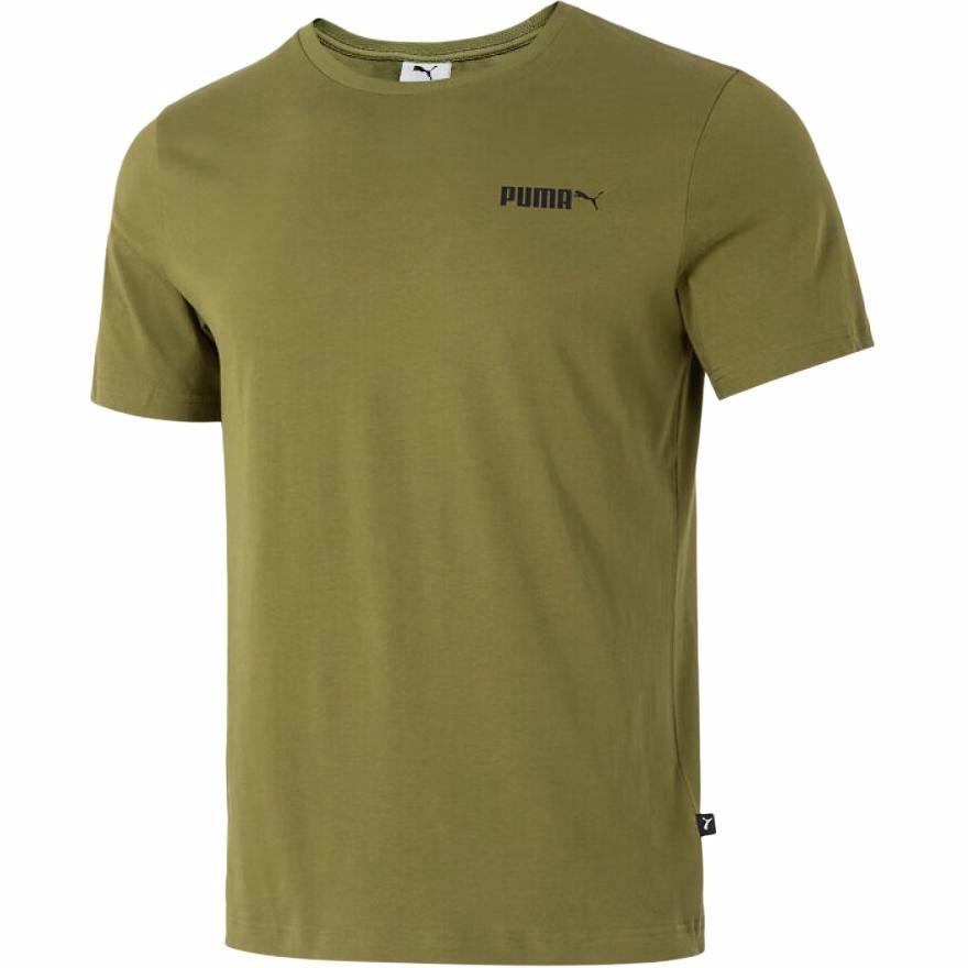 PUMA 舒适透气短袖圆领T恤 男款 橄榄绿