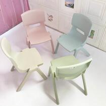 Household small seat adult stool table and chair plastic non-slip child backrest baby kindergarten childrens chair bench
