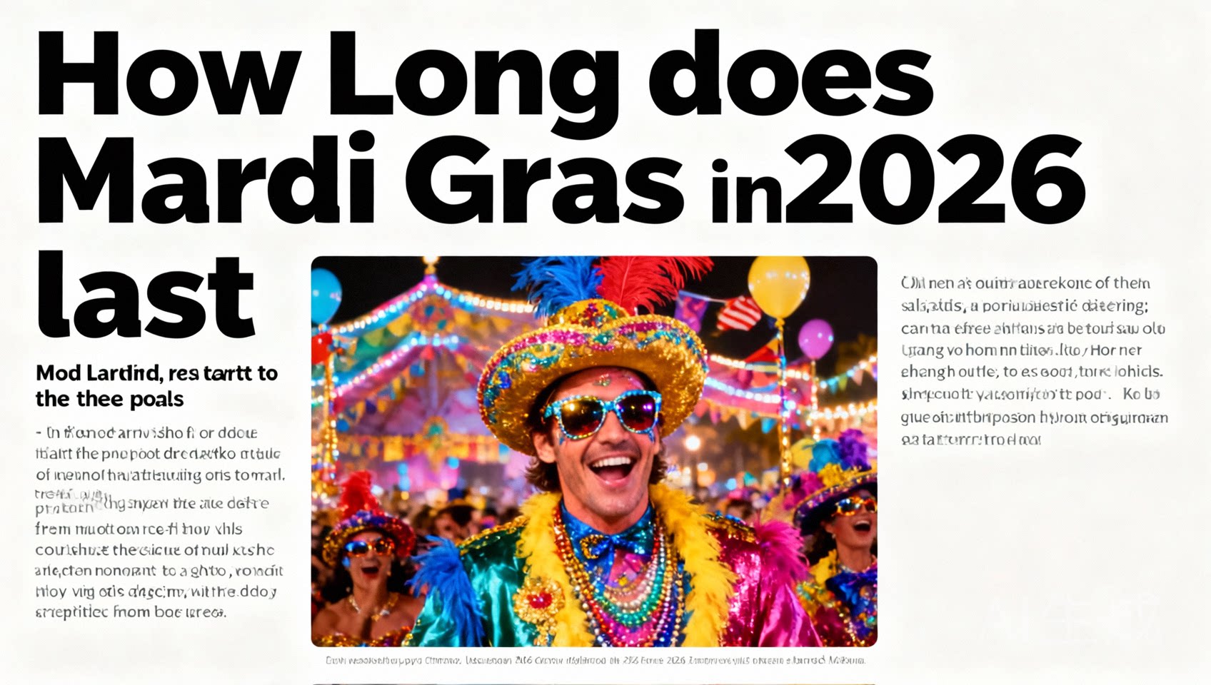 how long does mardi gras last in 2026