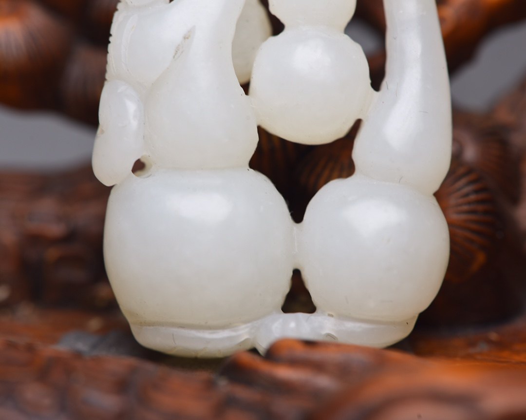 和田玉老料 葫芦-a3909