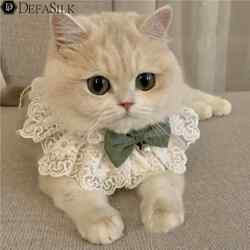 Cat Clothes Autumn Wear Thin Puppet Cat Kitten Milk Cat Kitten Skirt Princess Dress Cat Christmas Scarf Collar