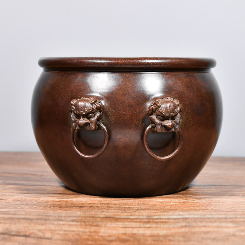 Antique Bronze Ware Home Decoration New Chinese Pendulum Collection Smoked Incense Stove Non-Quintessing Cylinders-Taobao