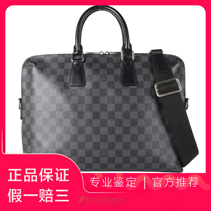 【 50% off Instant Purchase 】The Official Price Is about 15,950, Almost Brand New, Classic Lv Checkered Shoulder Tote Briefcase