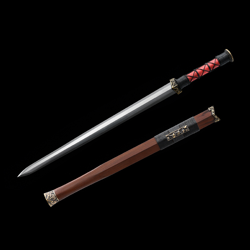 (Mo Qianjian) 24-inch red-walled Han sword Province artificial beauty master Ji Satoshi unopened with a real sword and long sword