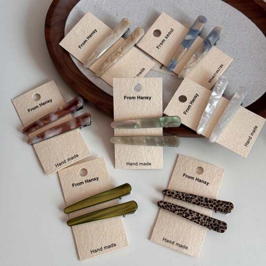 Side Hair Clip with a High-End, Elegant Style, Exquisite Acetate Hair Clip, Makeup Clip for Forehead Hair, Bangs Hairpin, Hair Accessory