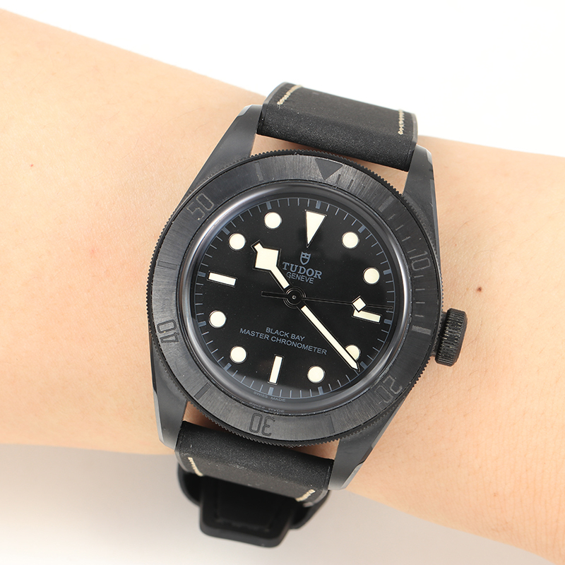 Complete Box and Papers, 9.8 New Condition, Tudor Black Bay Series Black Warrior Automatic Mechanical Men's Watch, Model M79210Cnu