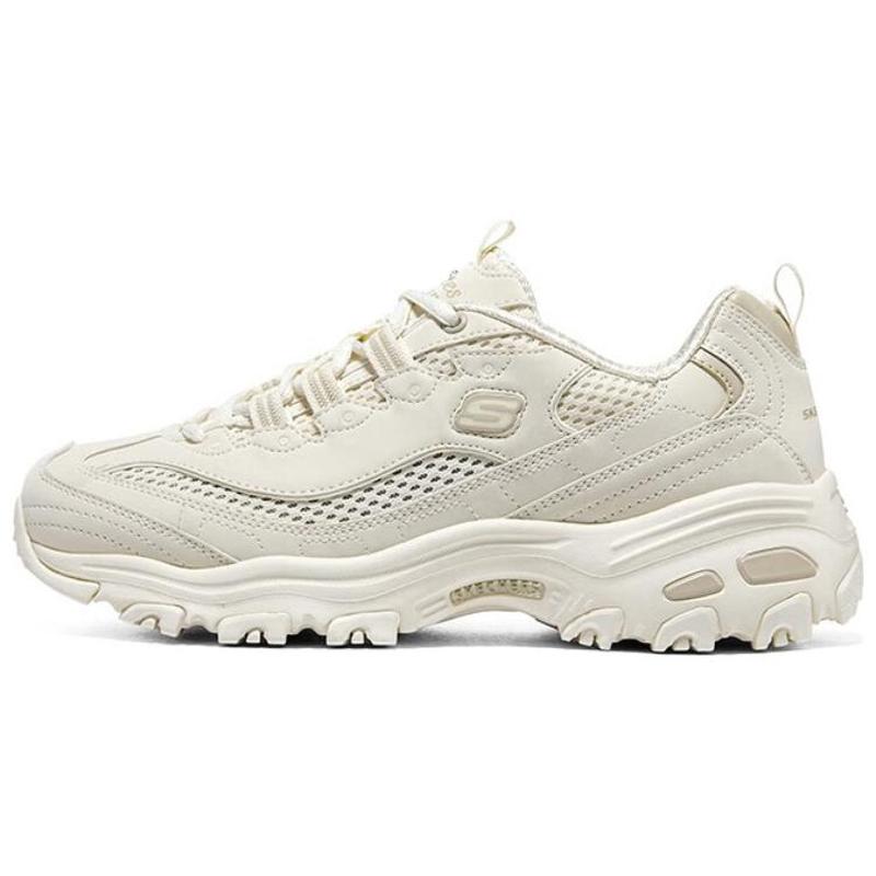 Skechers/斯凯奇D'lites1.0耐磨低帮老爹鞋女款乳白色896193-OFWT