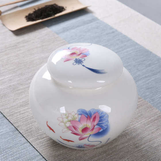 青花瓷陶瓷茶叶罐多款通用储存密封罐茶罐红茶绿茶普洱罐子半斤装