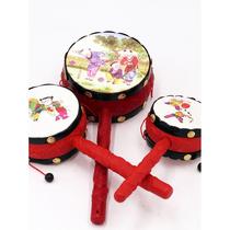 Rattle 0-6-12 months old baby can chew traditional wave drum rattle hand drum baby toy 1 year old
