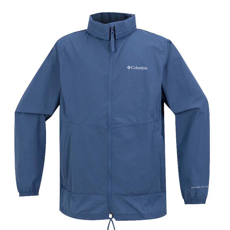 哥伦比亚白色连帽奥米防晒夹克男 冬季新款运动服户外休闲外套