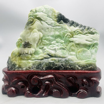 Source Good Goods (Ink Qingshan) Four Famous Jade Fine Dushan Jade Ornaments 10 Jin y24