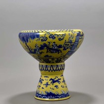 GWB1371 old collection Ming Dynasty Chenghua model blue and white piano chess calligraphy and painting character story pattern brush wash