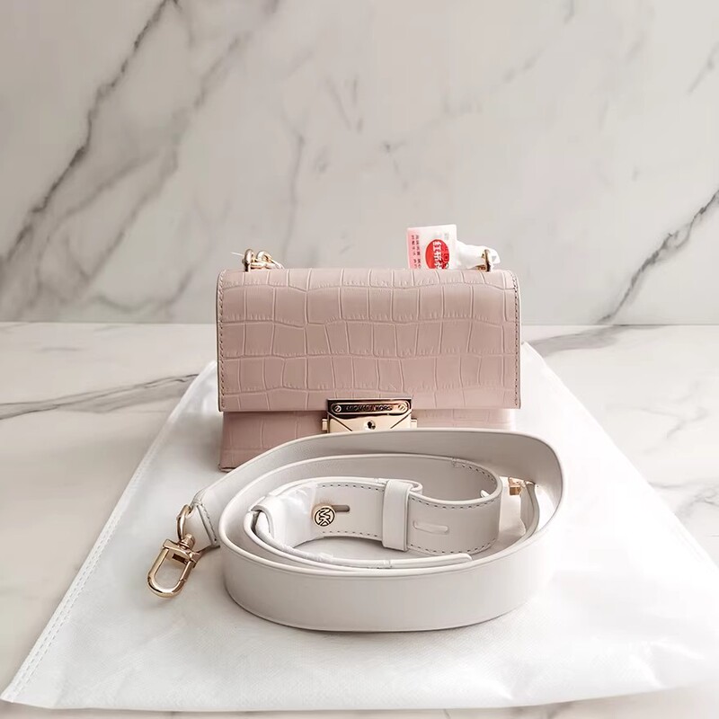 98% New, Never Used Mk Michael Kors Women's Color-Block Fashion Single-Shoulder Crossbody Handbag Small Square Bag Luxury Brand