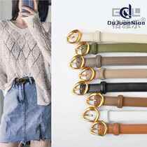 Belt Womens Fashion Simple and Versatile 2024 New High-End Belt Thin Matching Skirt Decorative Waist Belt Jeans