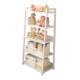Wind-Style Bookshelf Storage Rack, Floor-Standing, Multi-Layer Iron Storage and Display Rack for Bedroom and Living Room, Ladder-Shaped Shelf