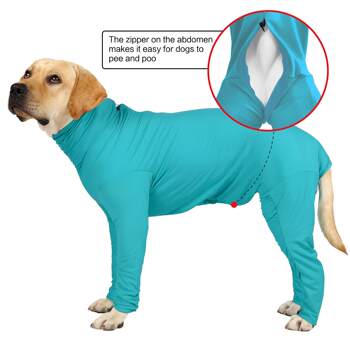 Cross-border dog full-coverage ice silk dog zipper style yoga wear sportswear anti-shedding dog wear for large dogs