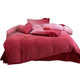 Ins Winter Warm Gradient Color Milk Fleece Duvet Cover Baby Fleece Double Bed Sheet Red Wedding Four-Piece Set