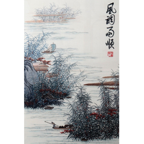 Hand embroidery collectible silk Bian embroidery works by provincial arts and crafts master Duan Xiping good weather