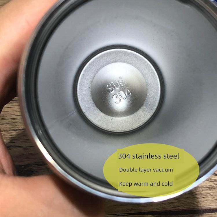 Snowflake Beer Thermos Cup, New Can-Shaped Cola Cup, Vacuum Cold Cup, Trendy Creative Stainless Steel Straw