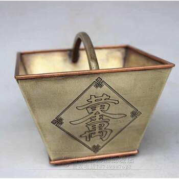 Antiques and miscellaneous wholesale bronze wares retro japanese gold dou pattern white copper gilt silver rice dou
