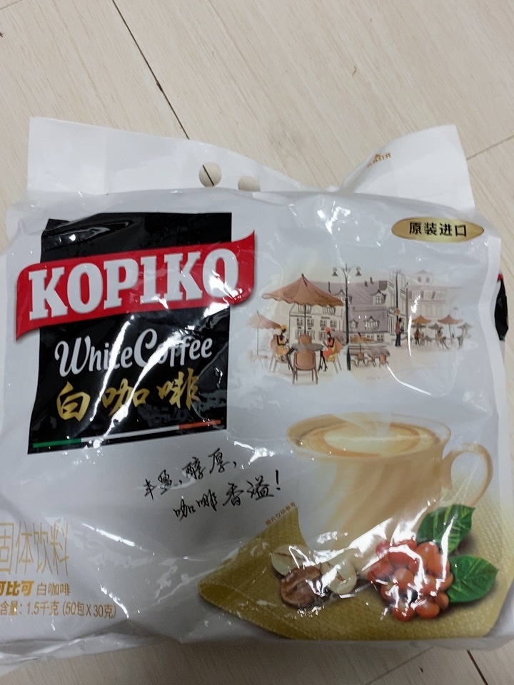 印尼进口kopiko可比可白咖啡50袋1500g评测分享