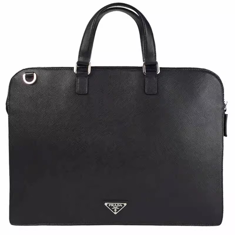 [98 New] Prada Prada Black Leather Handbag Men's Bag Briefcase