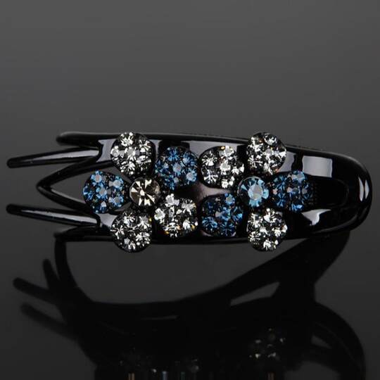 Korean-Style Hair Clip for Updos, Elegant Mother's Hair Accessory, Rhinestone Hairpin, Duckbill Clip, Large Updo Claw Clip