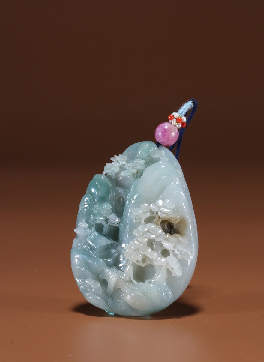 Ghost City] Emerald Landscape Waist Card Wenwan Accessories Ruiping Auction A2547