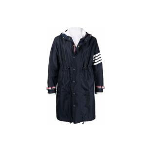 BROWNE汤姆·布朗 男款 FW22 夹克 纯色四条纹连帽中长款 THOM