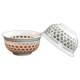 Exquisitely Carved Hollow Three-Piece Lidded Tea Bowl, Single Tea Cup, Large Ceramic Tea Set, Jingdezhen Glass Creative Design
