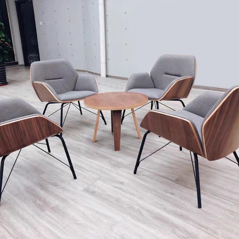 Nordic Fabric Single Sofa Chair for Bedroom, Balcony, Leisure Chair for Cafe, Simple Reception Chair with Backrest Nordic Fabric Single Sofa Chair for Bedroom, Balcony, Leisure Chair for Cafe, Simple Reception Chair with Backrest