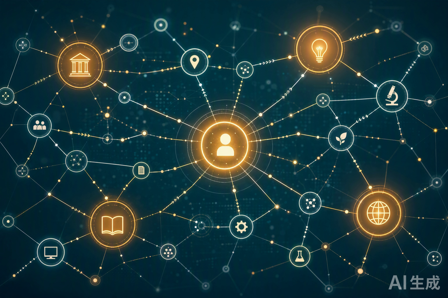 Knowledge graph with entity nodes and labeled edges