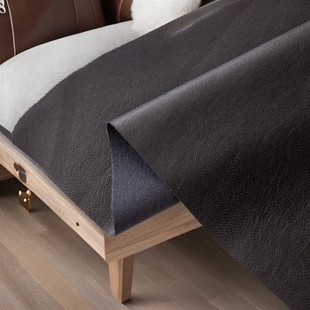 0.4mm Camilla Cotton Base Black Leather down Jacket Cotton Fabric Clothing Pu Leather Garment Leather Material Clothing Leather