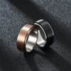 European and American diamond jewelry Amazon cross-border new product 8mm blank titanium steel rotating ring for anti-anxiety and stress reduction