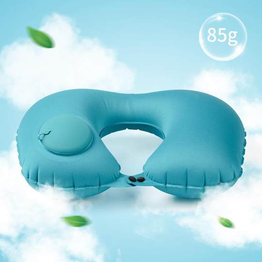 Neck Support Inflatable U-Shaped Pillow for Airplane, Portable Travel Neck Pillow, Neck Rest for Office, Summer, Men and Women