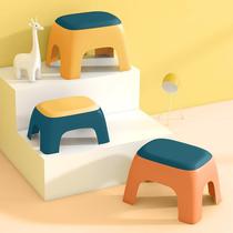 Thickened household low stool bathroom childrens living room coffee table plastic small stool sofa stackable for adults simple to change shoes