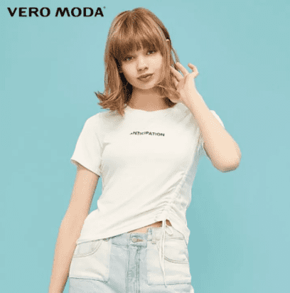 Vero Moda Women Candy Color Drawstring T-shirt