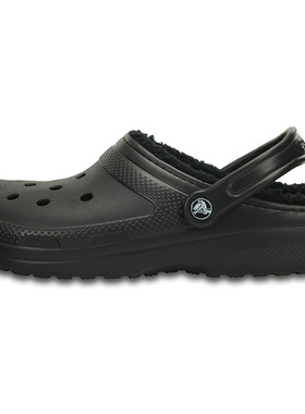 crocs卡骆驰秋冬经典暖棉Clog加绒洞洞鞋女软底情侣款拖鞋