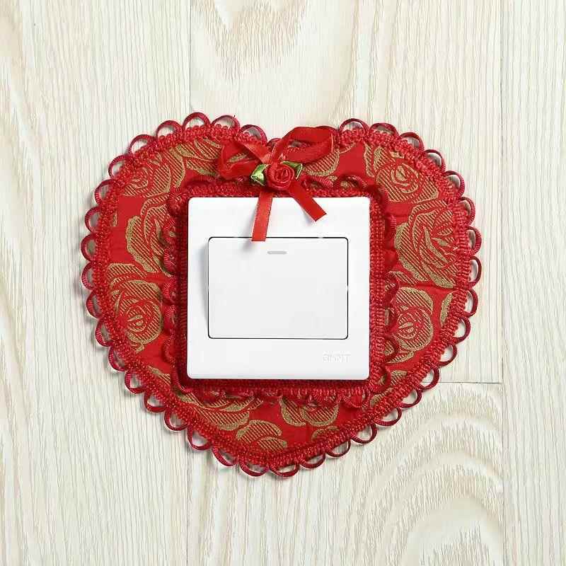 Switch Cover Fabric Panel European Style Dust Cover Lace Trim Cover with Pocket Light Switch Protective Cover Rectangular Socket Switch Cover Fabric Panel European Style Dust Cover Lace Trim Cover with Pocket Light Switch Protective Cover Rectangular Socket