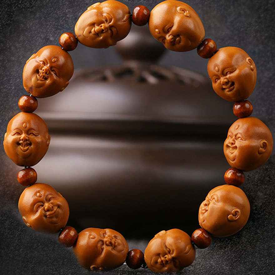 1 4*1 6cm Su Gong Olive Kernel Carving "Very Happy" Classic Articles Play Handstring