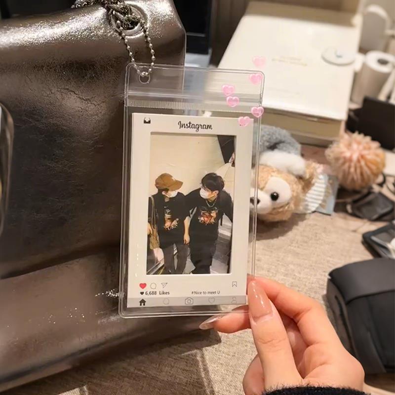 Couple Photo Frame Pendant Keychain Photo Pendant Small Accessory Polaroid Photo Frame 2025 New Model Gift for Girls