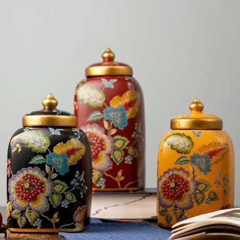 American ceramic crafts creative home living room decoration porcelain storage storage piggy bank wholesale distribution recipe
