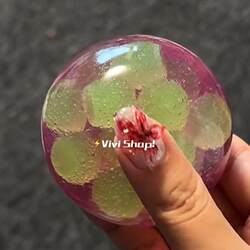 Green Grape Sugar Ball Squeeze Toy Handmade Stress Relief Toy Creative Grape Pulp Stress Relief Toy