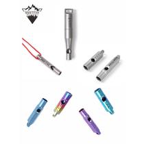 Pure titanium whistle survival whistle emergency rescue disaster portable mini whistle high frequency whistle camping lanyard titanium whistle