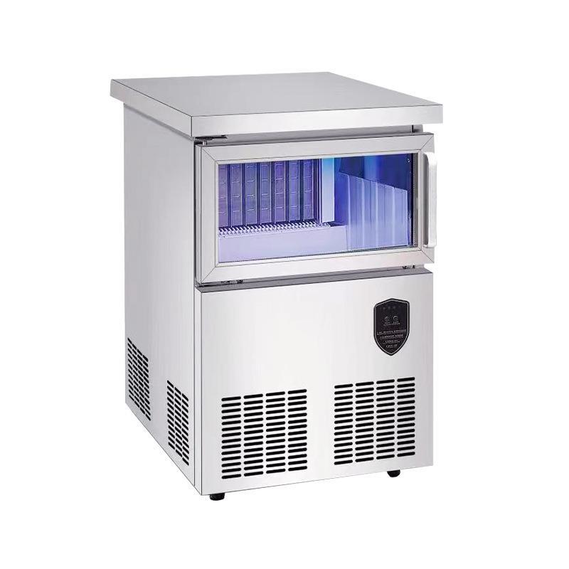 Crescent-Shaped Ice Maker for Commercial Milk Tea Shops, Small Ice Cube Machine