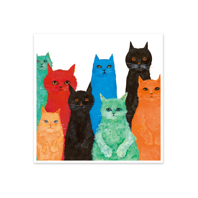 (time-limited direct purchase of missing) trendy artist Sanshi (Fat Cat Home Runners) limited edition painting-Taobao